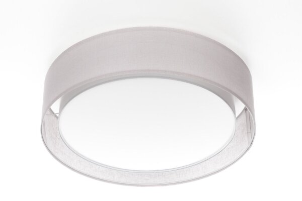 Runde Deckenlampe Stoff Beige E27 Ø60 cm blendarm