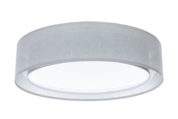 Deckenleuchte Stoff Grau E27 Ø50 cm rund blendarm