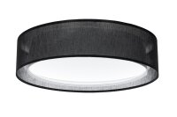 Deckenleuchte Stoff Schwarz E27 Ø50 cm rund...