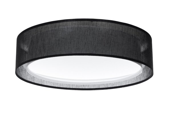Runde Deckenlampe Stoff Schwarz E27 Ø60 cm blendarm