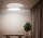 Runde Deckenlampe Stoffschirm Blau E27 Ø60 cm blendarm