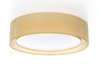 Runde Deckenlampe Stoff Gelb E27 Ø60 cm blendarm