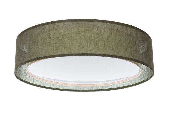 Runde Deckenlampe Stoff Grün E27 Ø60 cm blendarm