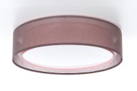 Deckenleuchte Stoff Rot E27 Ø50 cm rund...