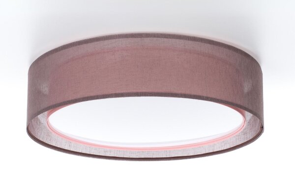 Runde Deckenlampe Stoffschirm Rot E27 Ø60 cm blendarm