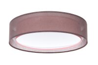 Runde Deckenlampe Stoffschirm Rot E27 Ø60 cm blendarm