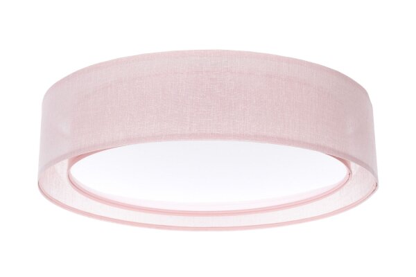 Runde Deckenlampe Stoff Rosa E27 Ø60 cm blendarm