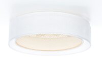 Runde Deckenlampe Stoff Weiß Gold E27 Ø60 cm...