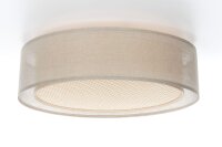 Deckenleuchte Stoff Braun Gold E27 Ø50 cm blendarm
