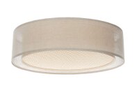 Runde Deckenlampe Stoff Braun Gold E27 &Oslash;60 cm blendarm