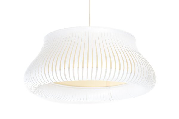 Hängelampe Gold Weiß E27 Ø30 cm rund blendarm gemütlich
