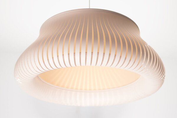 Hängelampe Gold Weiß E27 Ø30 cm rund blendarm gemütlich