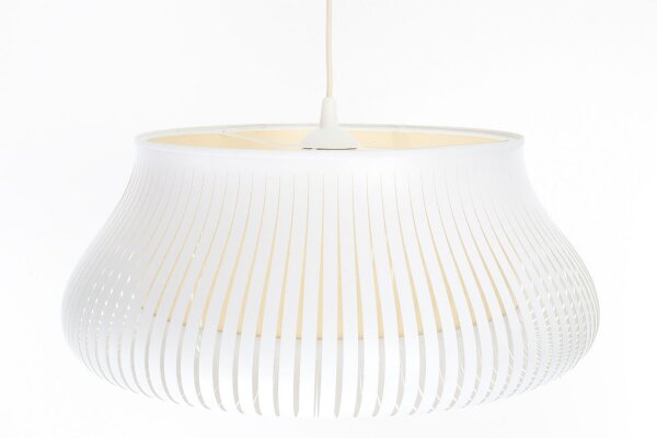 Runde Pendelleuchte Gold Weiß E27 Ø40 cm gemütlich