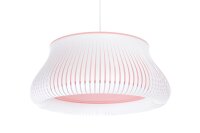 Runde Pendelleuchte Weiß Rosa E27 Ø40 cm...