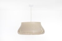Runde Pendelleuchte Beige Weiß E27 Ø40 cm...