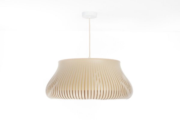 Hängelampe Beige E27 Ø30 cm rund blendarm gemütlich