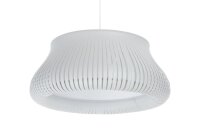 Runde Pendelleuchte Wei&szlig; E27 &Oslash;40 cm wohnlich blendarm