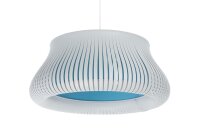 Runde Pendelleuchte Blau Weiß E27 Ø40 cm...