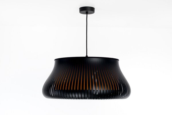 Runde Pendelleuchte Gold Schwarz E27 Ø40 cm blendarm