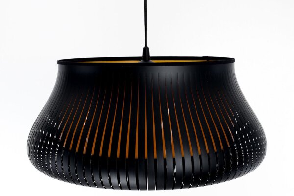 Runde Pendelleuchte Gold Schwarz E27 Ø40 cm blendarm