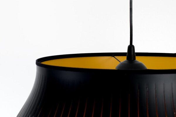 Runde Pendelleuchte Gold Schwarz E27 Ø40 cm blendarm