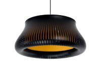 Runde Pendelleuchte Gold Schwarz E27 Ø40 cm blendarm