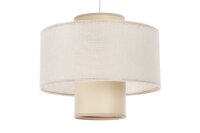 Runde Hängelampe Stoff Cremebeige E27 Ø35 cm...