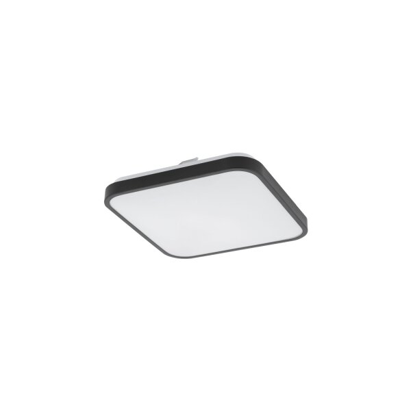 LED Deckenlampe Stahl Schwarz 3000 K IP44 B:33 cm