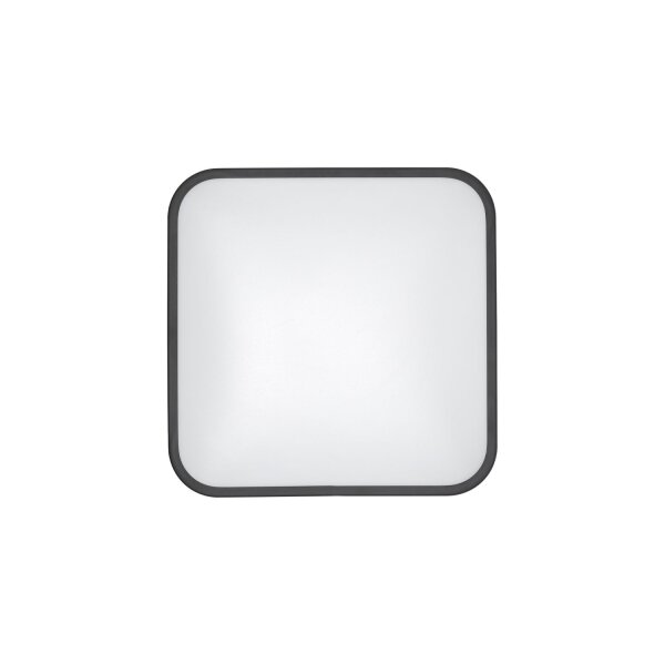 LED Deckenlampe Stahl Schwarz 3000 K IP44 B:33 cm