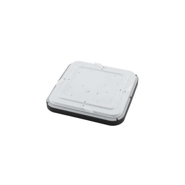 LED Deckenlampe Stahl Schwarz 3000 K IP44 B:33 cm