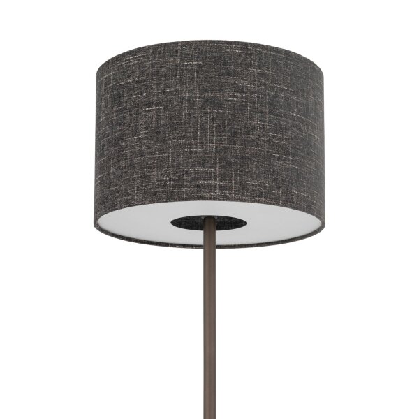 Stehleuchte Stahl Stoff Schwarz E27 B:46 cm Modern