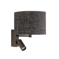 Wandlampe Stoff Leselicht E27 GU10 B:30 cm Schalter