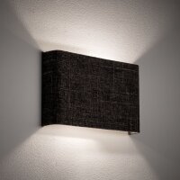 Up Down Wandleuchte Stoff Schwarz G9 B:15 cm gemütlich