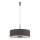 Hängelampe Stahl Stoff Schwarz E27 L:65 cm Modern