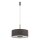 Pendelleuchte Stahl Stoff Schwarz E27 L:50 cm rund