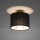 Deckenlampe Stahl Stoff Schwarz E27 B:23 cm rund