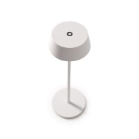 LED Akku Tischleuchte Alu Weiß 10 h IP54 3000 K...