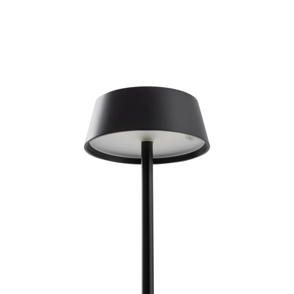 LED Tischlampe Akku Alu Schwarz 10 h IP54 3000 K 32 cm