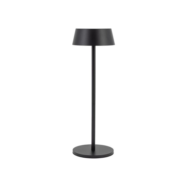 LED Tischlampe Akku Alu Schwarz 10 h IP54 3000 K 32 cm
