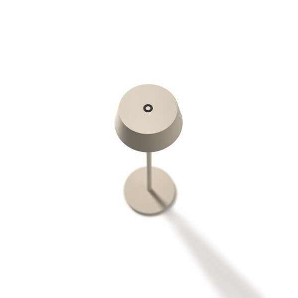 LED Akku Tischleuchte Alu Beige 10 h IP54 3000 K 32 cm