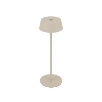 LED Akku Tischleuchte Alu Beige 10 h IP54 3000 K 32 cm