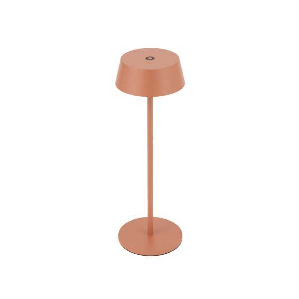 LED Tischleuchte Akku Alu Terrakotta 10 h IP54 3000 K