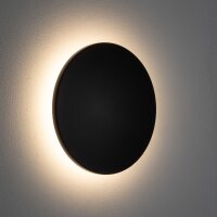 LED Wandleuchte Schwarz Aluminium IP54 3000 K B:18 cm