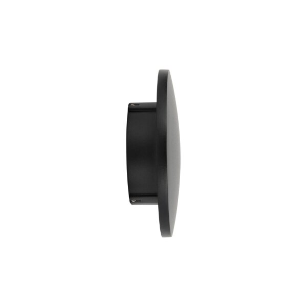 LED Wandlampe Schwarz indirekt IP54 3000 K Ø13 cm außen