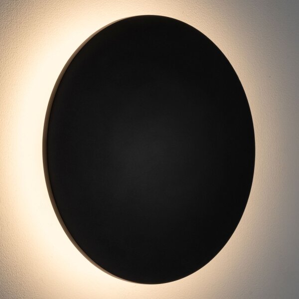 LED Wandlampe Außen Schwarz IP54 3000 K B:30 cm Alu