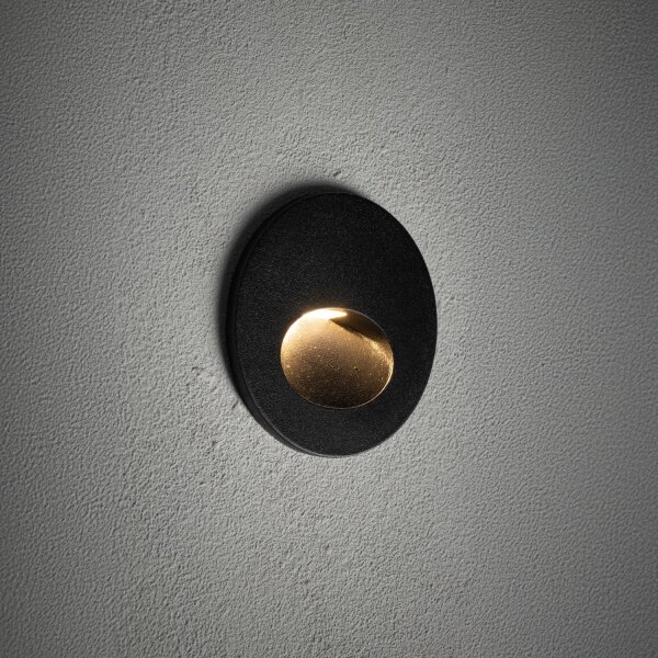 LED Einbauleuchte Schwarz Aluminium IP54 3000 K B:8 cm