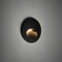 LED Einbauleuchte Schwarz Aluminium IP54 3000 K B:8 cm