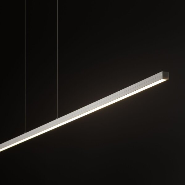 LED Hängelampe Alu Stahl Weiß 3000 K 150 cm lang