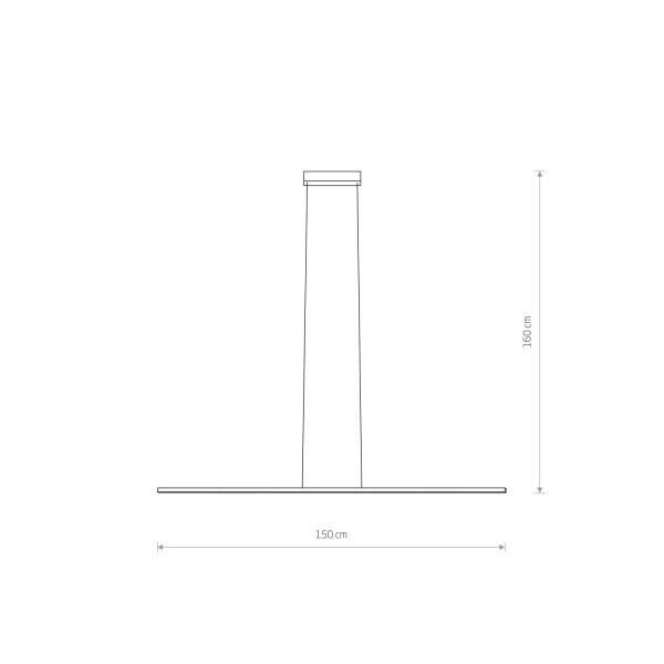 LED Pendelleuchte Aluminium Stahl Weiß 150 cm 4000 K