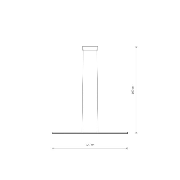 LED Hängelampe Aluminium Stahl Weiß 3000 K L:120 cm